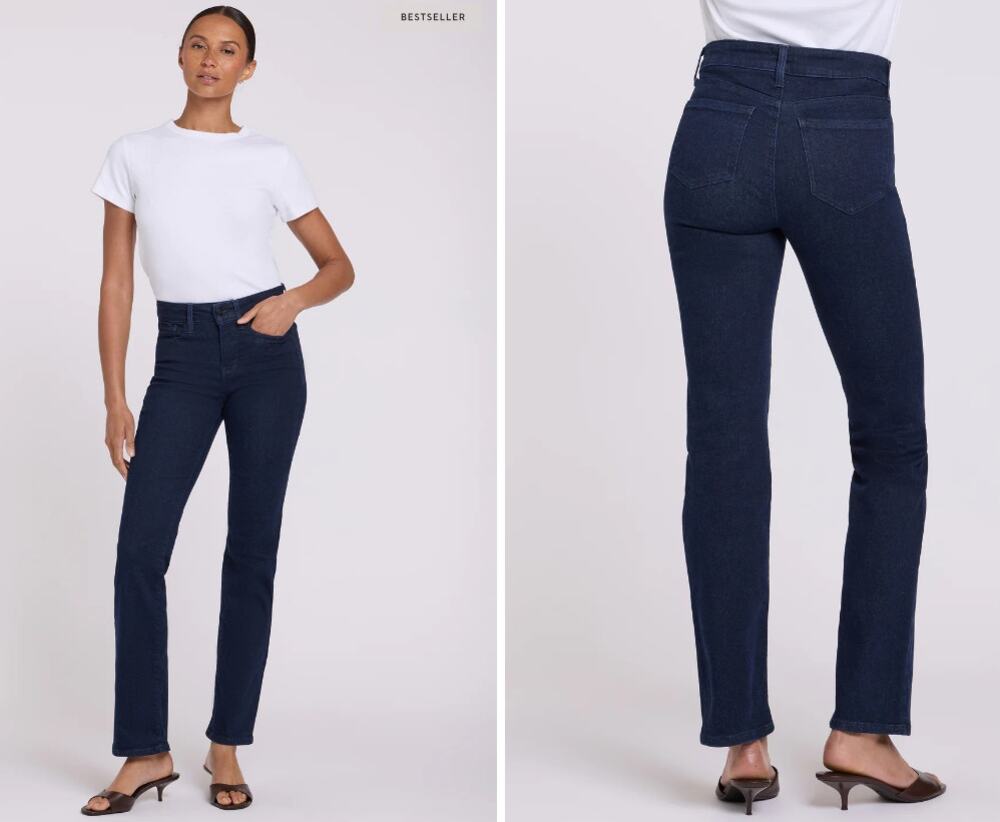 NYDJ Marilyn Straight Jeans in Rinse Size 18